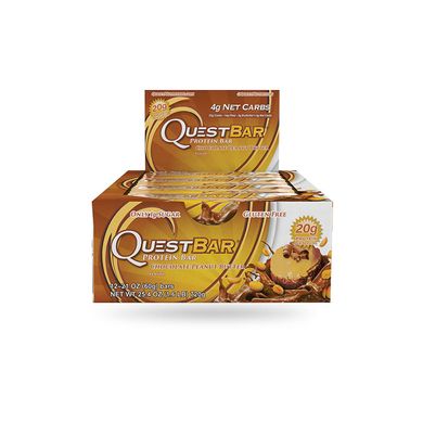 Quest Nutrition, Спортивний батончик Quest Bar, Chocolate Peanut Butter, Шоколадно-арахісове масло