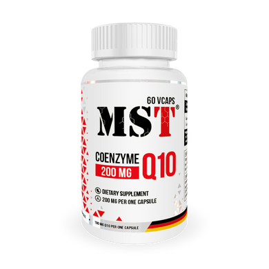 MST Sport Nutrition, Коэнзим Coenzyme Q10 200 mg Убихинон, 60 капсул, 60 капсул