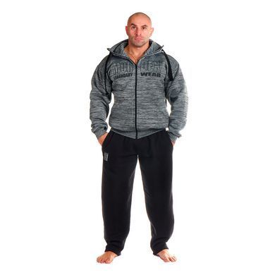 Mordex, Толстовка теплая Hoodie Men's Sweatshirt Gym (MD7197-1) Черный/Серый (M)