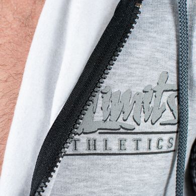 No Limits, Толстовка тепла Mesh Zipped Hoodie(фліс) (MD7424-1), Сіра\Чорна ( M )