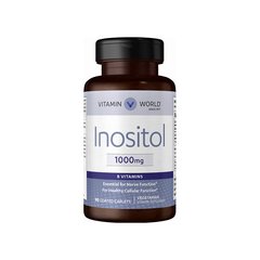 Vitamin World, Витамины Inositol 1000 mg, 90 таблеток, 90 таблеток
