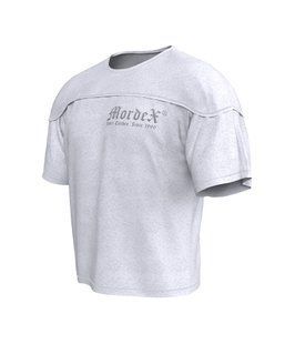 Mordex, Размахайка-Футболка Rag Top Bodybuilding с кокеткой и наружным оверлоком (MD7481-5) Серая ( XL )