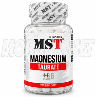 Магний таурат MST Magnesium Taurate + B6, 60 капсул