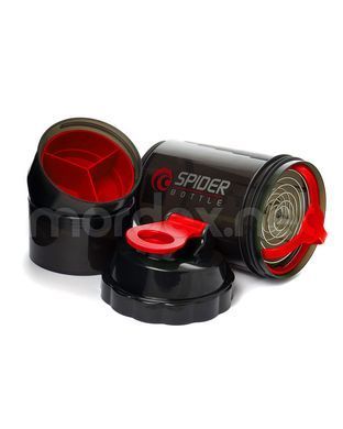 SpiderBottle, Спортивный шейкер Spider Bottle Maxi2Go Black Edition Black/Red, 850 мл