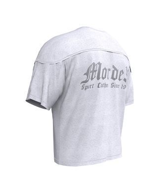 Mordex, Размахайка-Футболка Rag Top Bodybuilding с кокеткой и наружным оверлоком (MD7481-5) Серая ( XL )