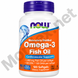 Now Foods, Риб'ячий жир Omega-3, 100 капсул