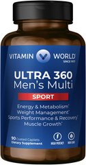 Vitamin World, Вітаміни ULTRA 360 Mens Multi Sport, 90 таблеток, 90 таблеток