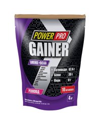 Power Pro, Гейнер Gainer Amino+BCAA, 4000 грамм, Ренклод, 4000 грамм