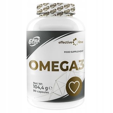 6PAK Nutrition, Омега Omega 3, 90 капсул, 90 капсул