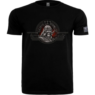 Silberr&uuml;cken Herren T-Shirt &ldquo;Gorilla Biker Doctor Chain&rdquo; (GB73N) &mdash; Black (L)