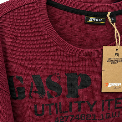 Футболка чоловіча GASP Iron Thermal Tee Maroon Oversize (220912393) XL