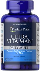 Puritans Pride, Вітаміни чоловічі Ultra Vita Man Time Release, (90 таблеток)