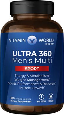 Vitamin World, Витамины ULTRA 360 Mens Multi Sport, 180 таблеток, 180 таблеток