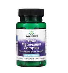 Swanson, Комплекс с тройным магнием Triple Magnesium Complex 400 мг, (30 капсул)