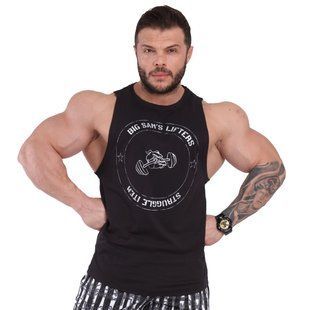Big Sam, Футболка без рукавов (Gym Sleeveless Tank BGSM 2337) Черная ( XL )