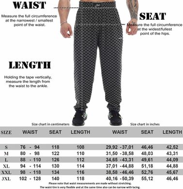 Big Sam, Штани спортивні завужені (Mens Loose Fit Baggy Sweatpants with Pockets PNT1389-BLACK) Сірі ( XL )