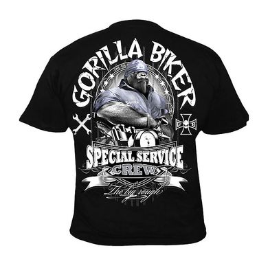 Silberrucken, Футболка GB26 Gorilla Biker Special Service Crew чорна, Черный, XL, Чоловічий