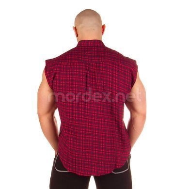 NPС, Рубашка без рукавов Sleeveless Plaid Top, красная ( XXL )
