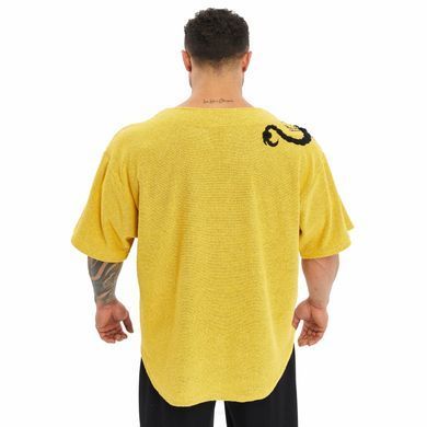 Big Sam, Футболка-Размахайка(Men's Oversize Towel Textured Rag Top T-shirt 3297) Жёлтый ( XL )