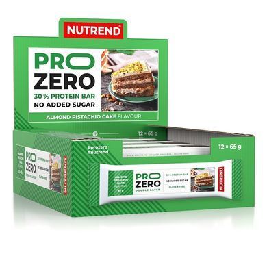 Nutrend, Спортивный батончик ProZero 30% Protein Bar Almond-Pistachio Cake, 65 грамм, Миндально-фисташковый пирог, 65 грамм