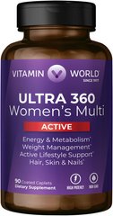 Vitamin World, Витамины для женщин ULTRA 360 Women's Multi Active, 90 таблеток, 90 таблеток