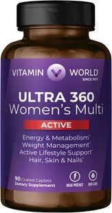 Vitamin World, Вітаміни для жінок ULTRA 360 Women's Multi Active, 90 таблеток, 90 таблеток