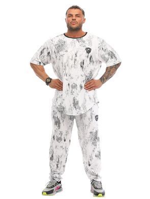 Big Sam, Футболка-Розмахайка (Oversize Gym Rag Top T-shirt BGSM 3334) Біло-сіра ( M )