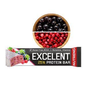 Nutrend, Спортивний батончик Excelent Protein Bar Blackcurrant with Cranberries, 85 грам