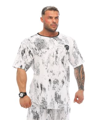 Big Sam, Футболка-Размахайка (Oversize Gym Rag Top T-shirt BGSM 3334) Бело-серая ( M )