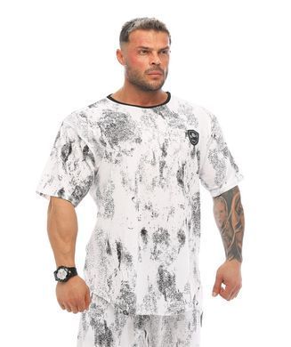 Big Sam, Футболка-Розмахайка (Oversize Gym Rag Top T-shirt BGSM 3334) Біло-сіра ( M )
