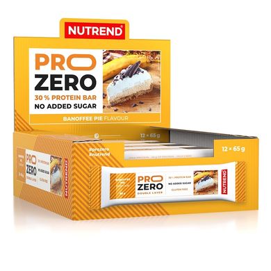 Nutrend, Спортивный батончик ProZero 30% Protein Bar Banana-Caramel Cake, 65 грамм, Бананово-карамельный пирог, 65 грамм