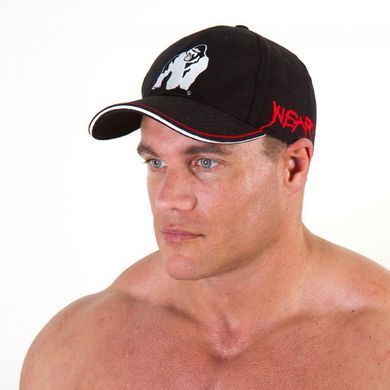 Gorilla Wear, Бейсболка чоловіча Core Cap Black/Red, Чорний / червоний, One saze