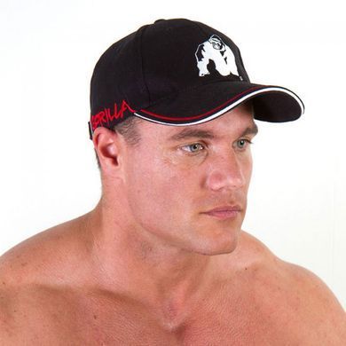 Gorilla Wear, Бейсболка чоловіча Core Cap Black/Red, Чорний / червоний, One saze