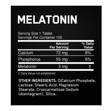 Состав Melatonin Optimum Nutrition